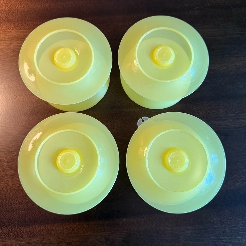 Vintage Tupperware Yellow parfait/ dessert Bowl Set